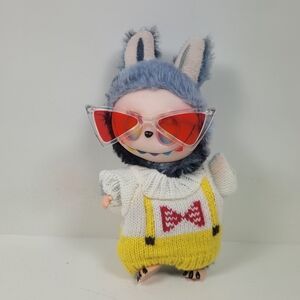 Labubu Oversized Sweater & Glasses and Knit Outfit